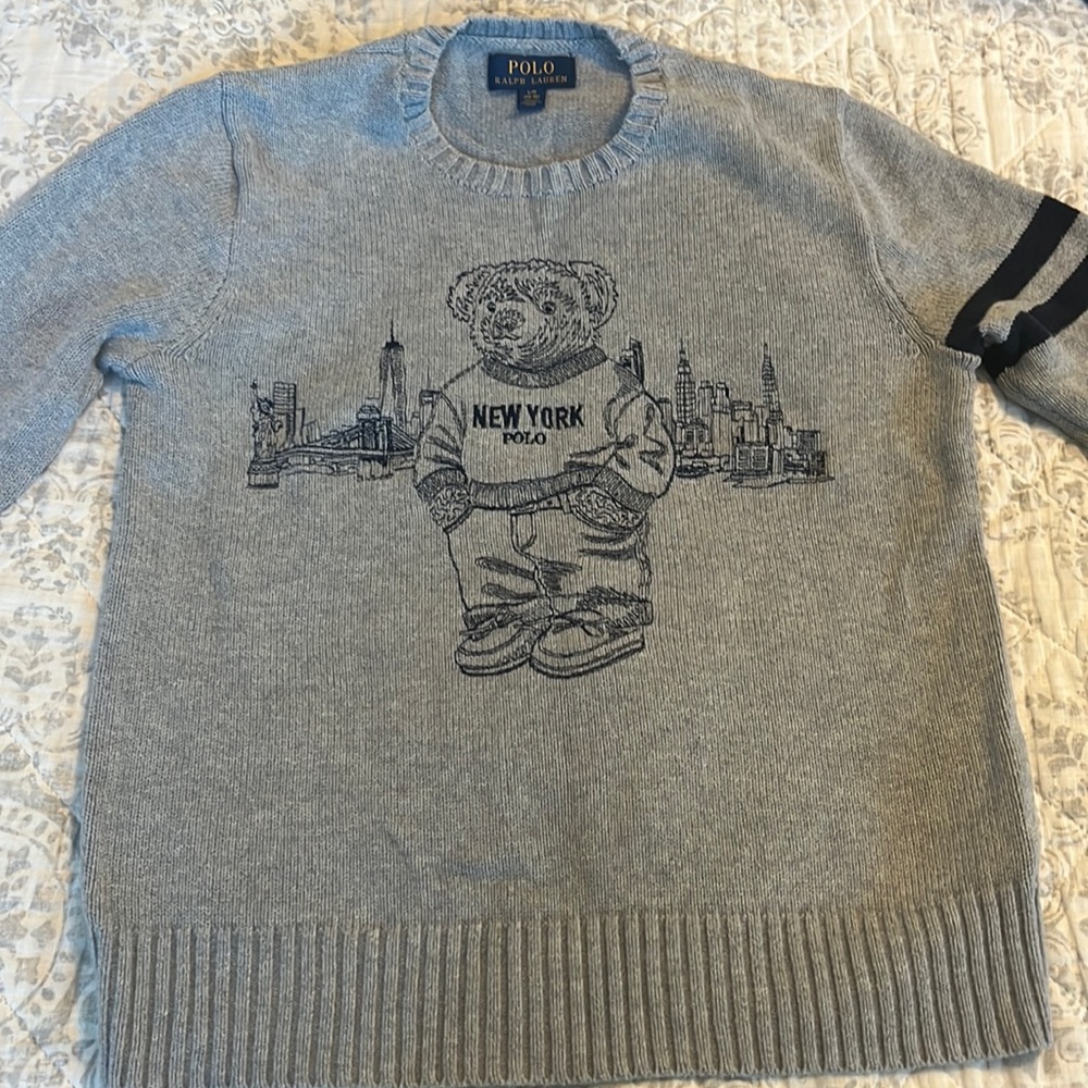 Boys large Ralph Lauren bear sweater